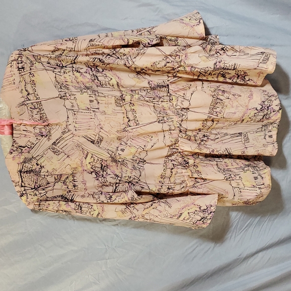 Melissa McCarthy seven7 pink top blouse flow sleeves plus size 2x - Picture 7 of 12